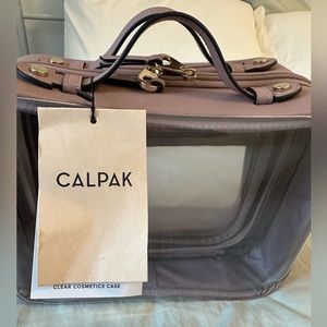 Calpak Clear Cosmetics Case NWT Mauve, Large